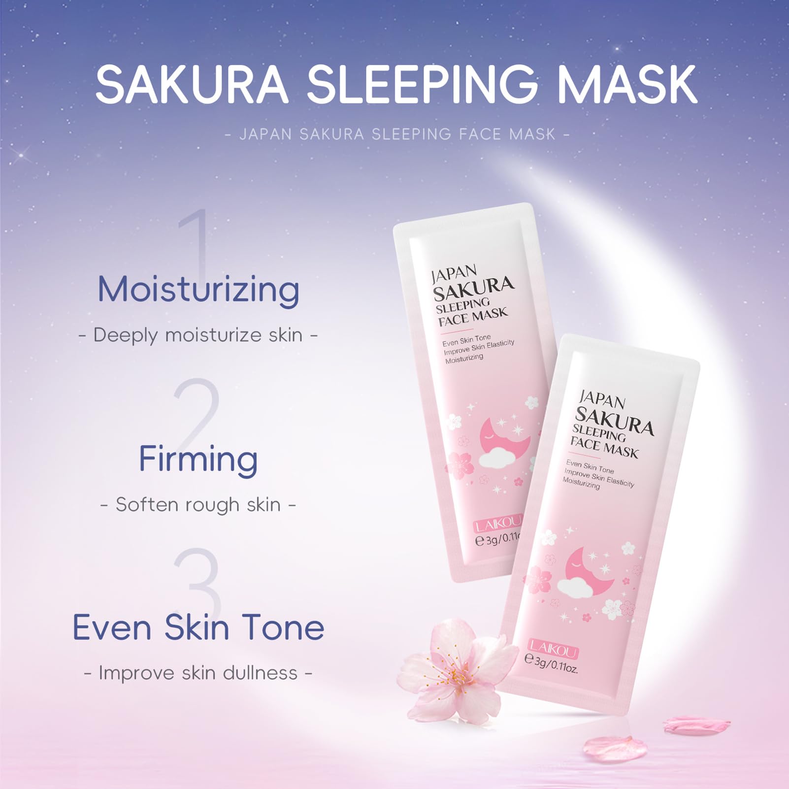 Best Sakura Skin Care Set for Teenage Girls & Women - Includes Cream, Serum, Toner, Cleanser, Eye Mask, Sleep Mask, Mud Mask & Lip Mask - Perfect Gift Set for Daily Skincare Routine & Self-Care Pampering (One Size, Sakura-Skin Care Kits-A)