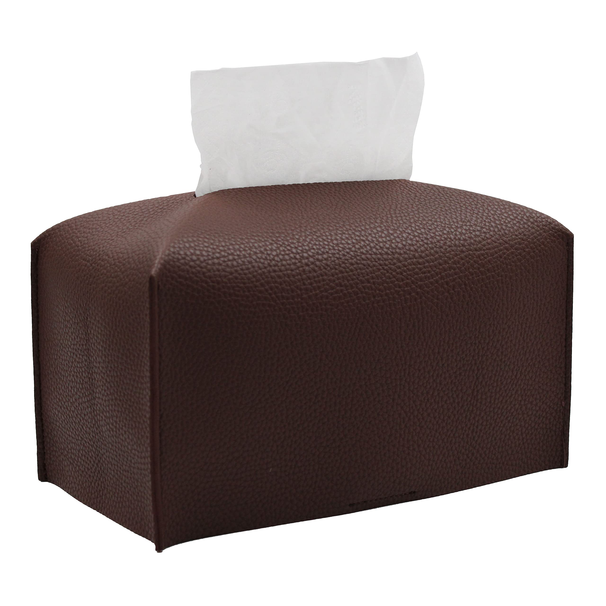 Livelab Modern PU Leather Tissue Box Cover - Rectangular Decorative Organizer Holder for Home & Office (9.5