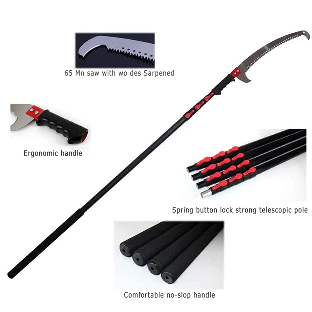 7.2M Extendable Telescopic Pole Saw for Tree Trimming - High Reach Pruning Tool with Sharp Blade for Landscaping, Garden Maintenance & Fruit Harvesting - Perfect for Cutting Branches, Leaves & High-Altitude Fruits