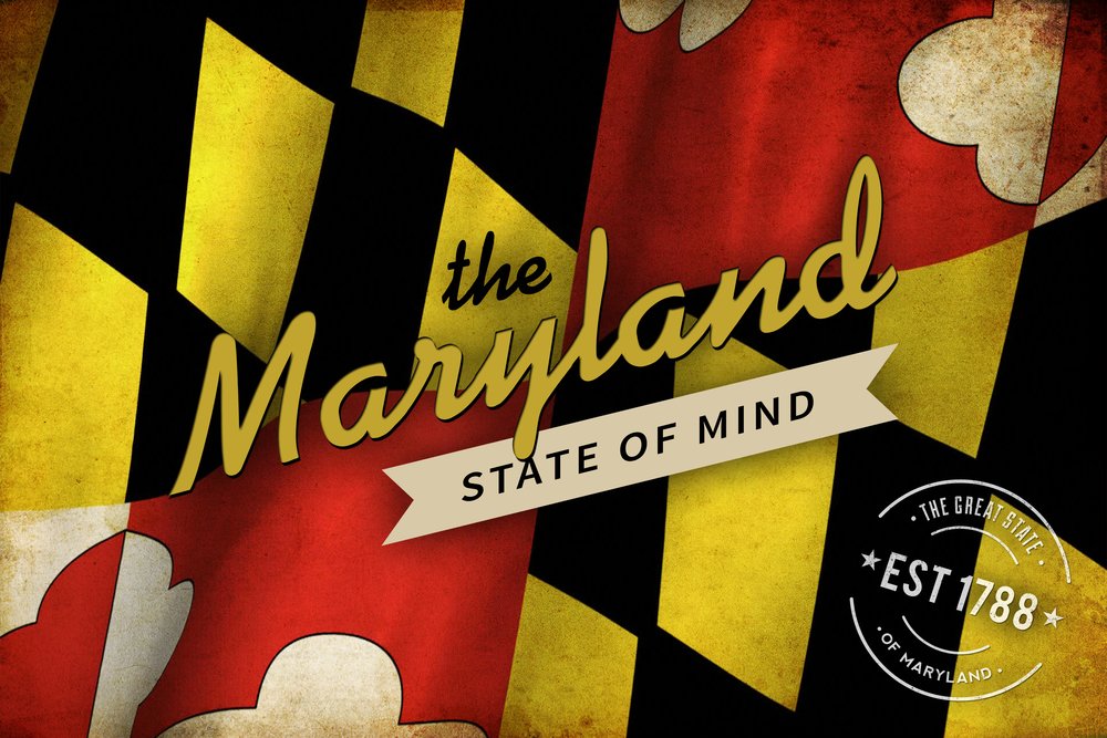 Maryland State Outline Flag Art Print - 24x36 Signed Wall Decor Poster | Perfect for Home, Office & Classroom Decor