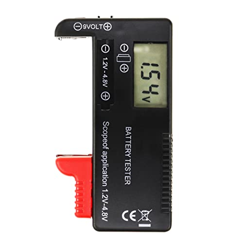 Universal Battery Tester for AA AAA C D 9V 3.7V 1.5V Button Cell - Accurate Battery Charge Level Checker for Household Batteries | Perfect for Home, Office, and Emergency Kits