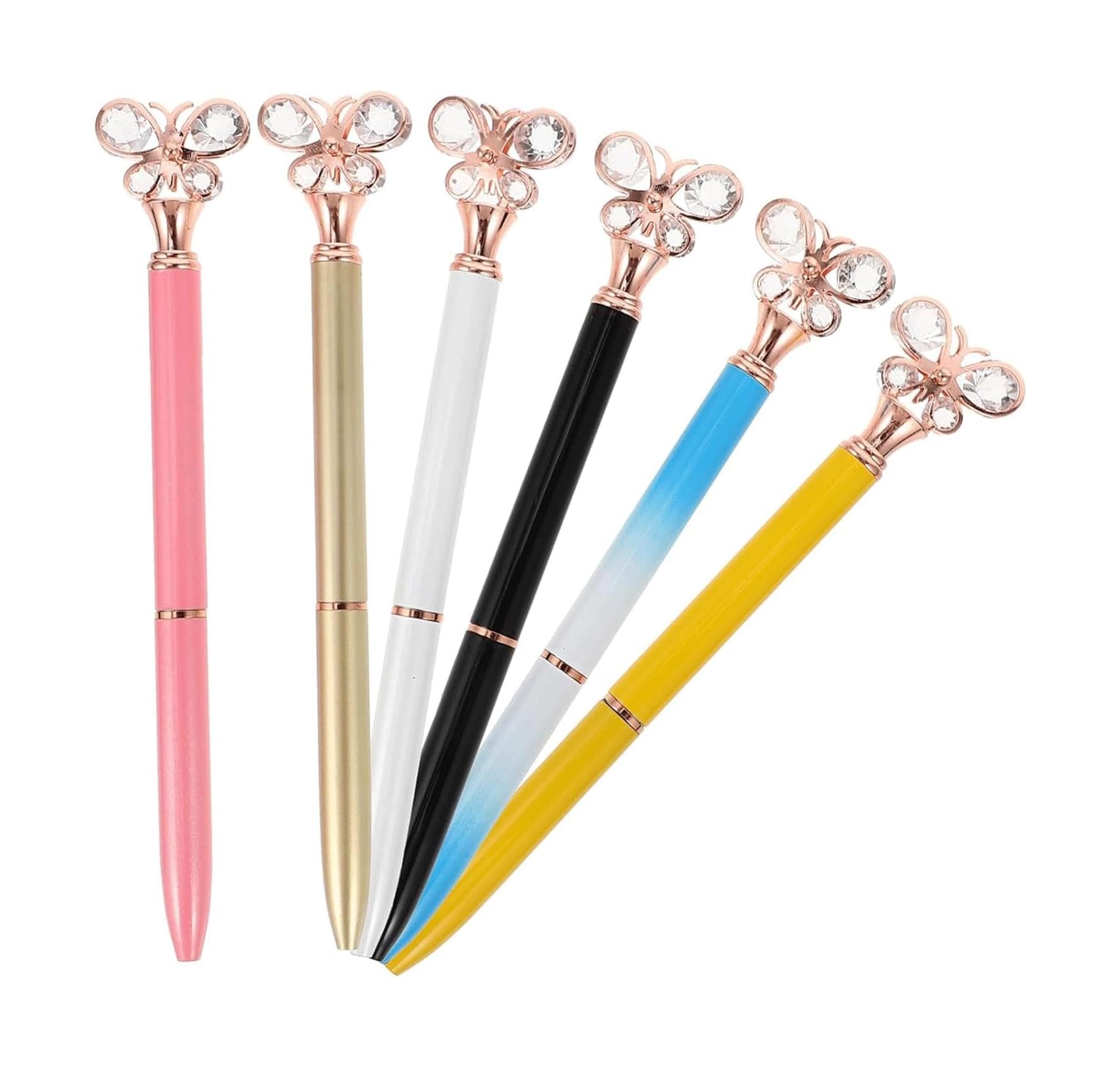6-Pack Smooth Writing Gel Ink Pens - Retractable Ballpoint Rollerball Pens for School, Office & Note Taking - Quick-Drying Luxury Gel Pens for Students & Professionals
