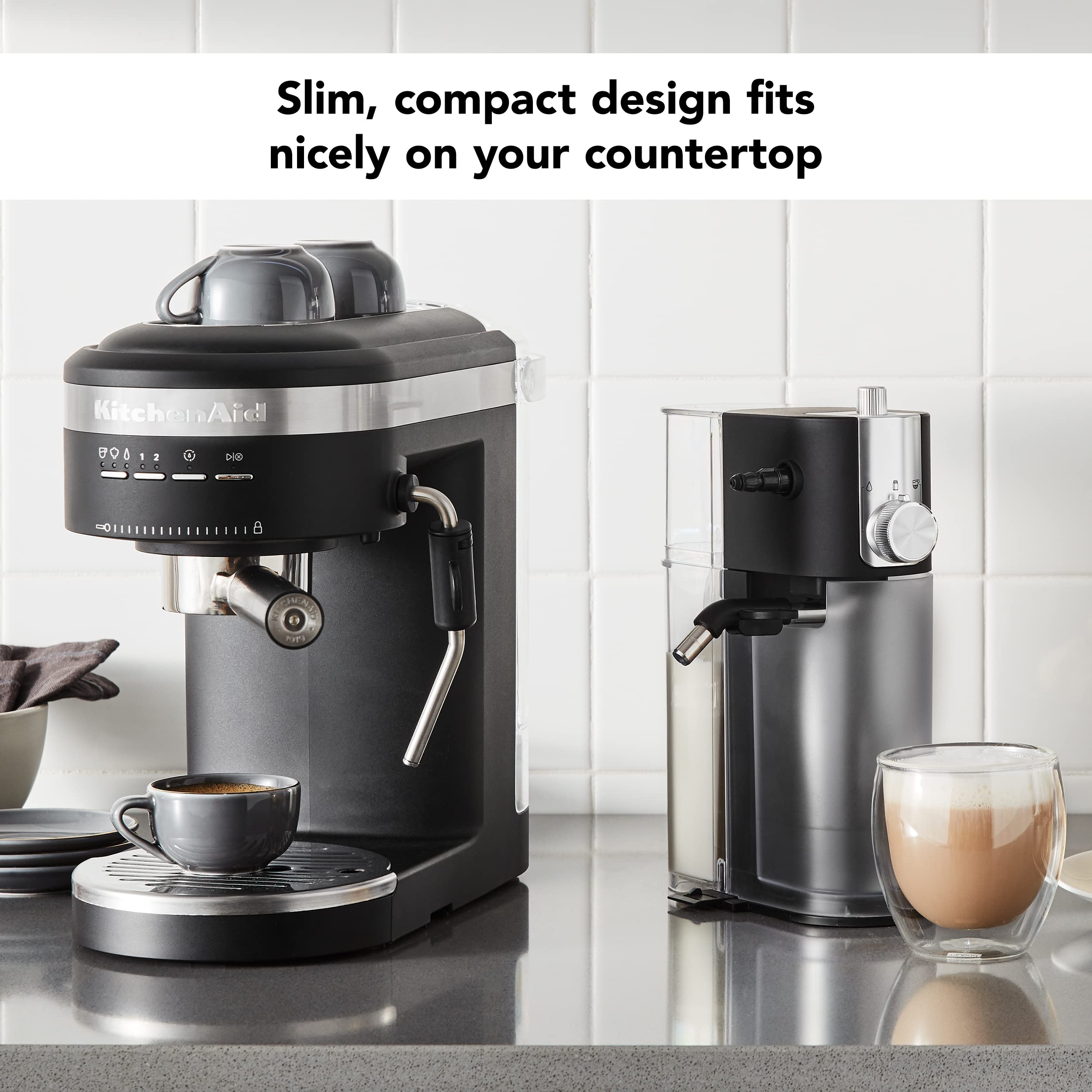 KitchenAid KES6404 Semi-Automatic Espresso Machine with Automatic Milk Frother - Perfect for Home Baristas & Coffee Lovers - Ideal for Latte, Cappuccino & Espresso Making at Home