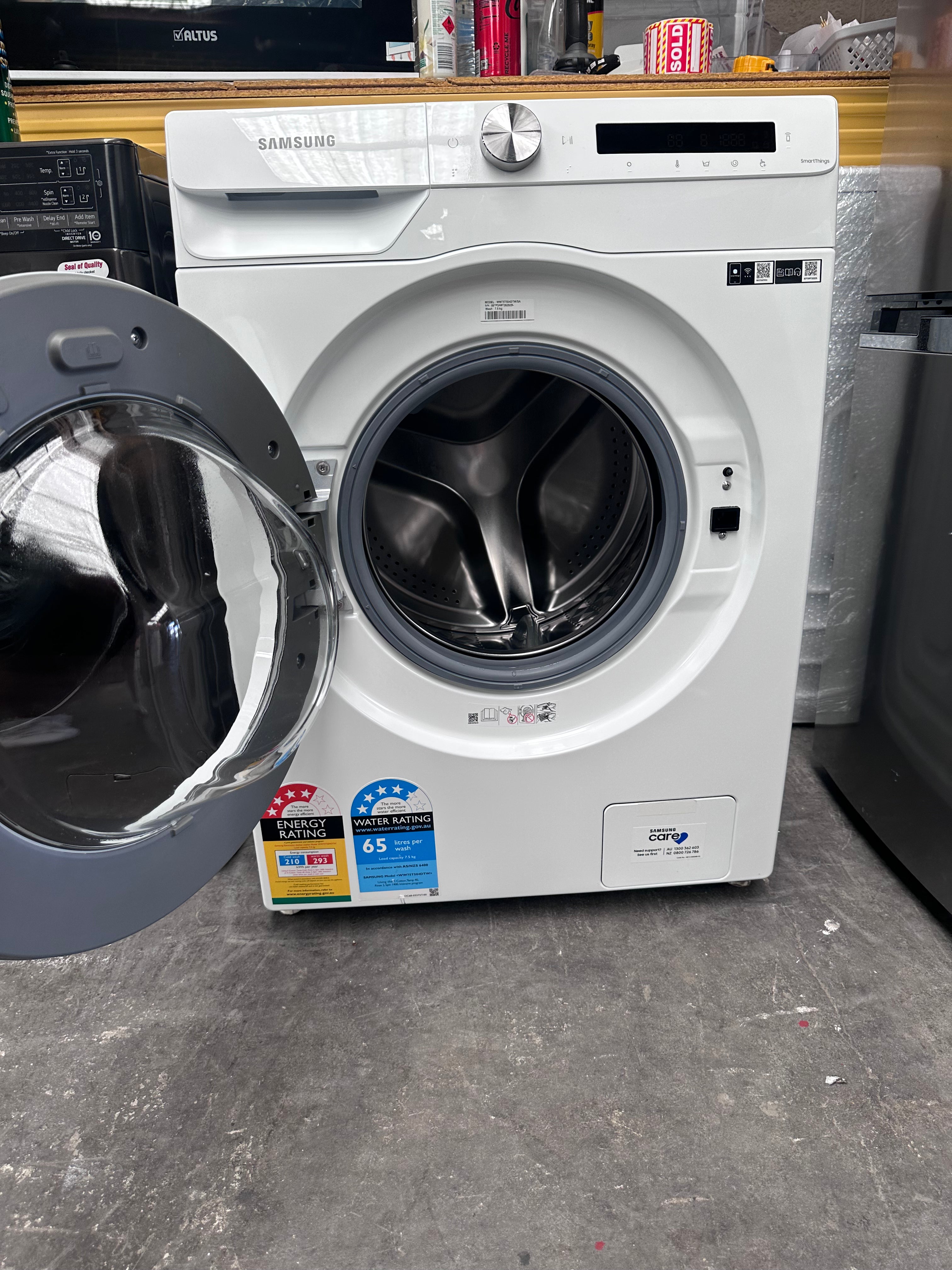 Samsung 7.5kg Front Load Washing Machine - Certified Refurbished | Energy Efficient, Quiet Operation for Apartments & Small Homes