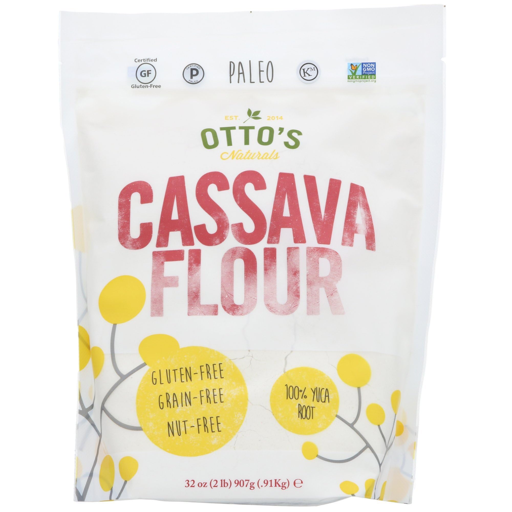 Organic Cassava Flour 32oz (6 Pack) - Gluten-Free, Non-GMO, Paleo & Vegan Friendly - Perfect for Baking, Cooking & Keto Recipes