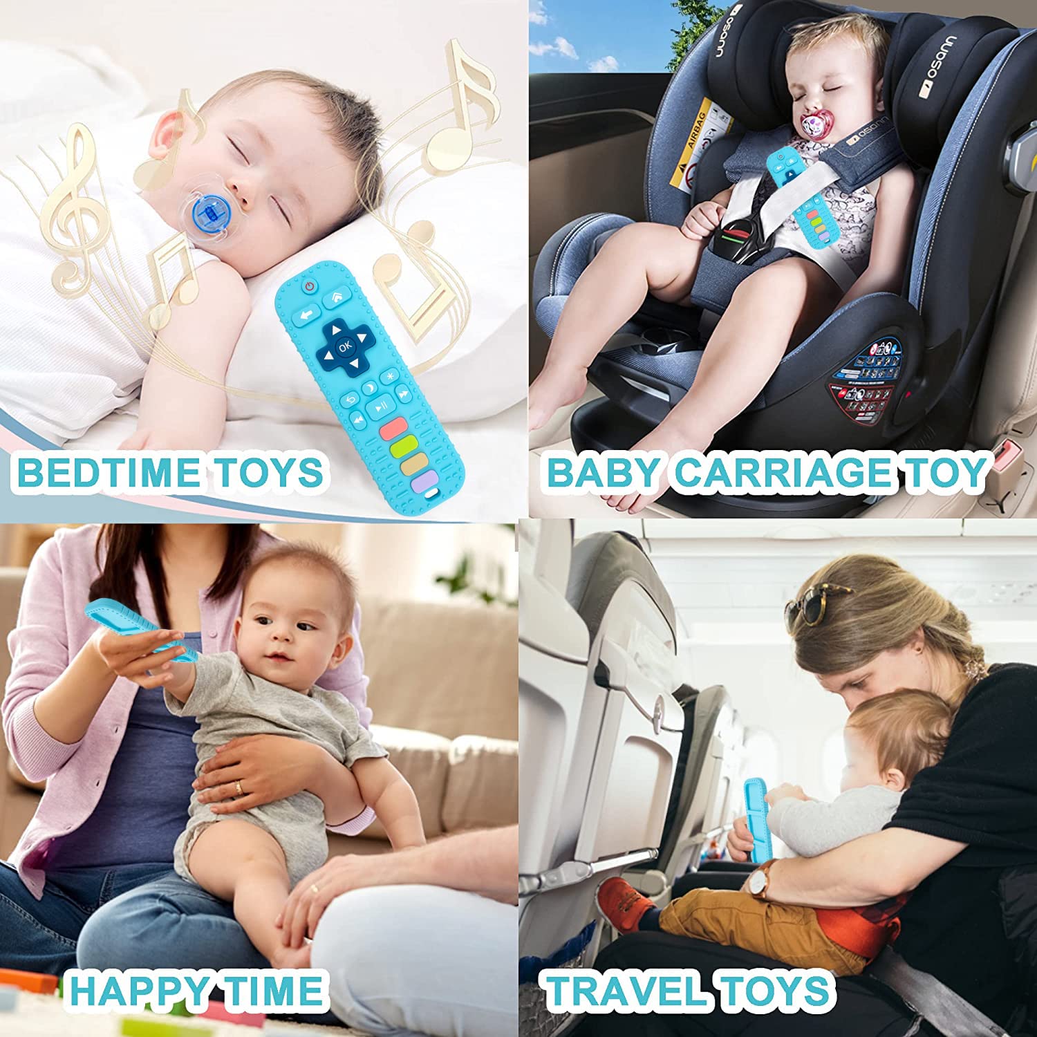 Best Baby Teething Toys for 6-12 Months - 2 Pack Soothing Teethers for Newborns & Toddlers (Gray + Blue) - Perfect Infant Teething Relief & Baby Shower Gift for Boys & Girls - Ideal for Home, Travel & Daycare Use