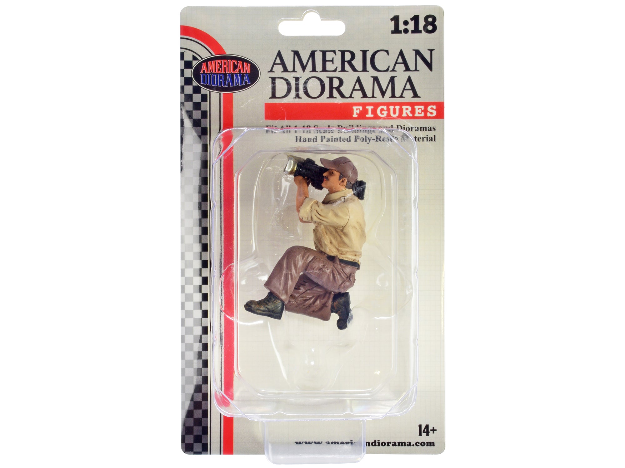 1/18 Scale 4X4 Mechanic Action Figure - Realistic Model Car Accessory by American Diorama | Perfect for RC Car Scenes, Diorama Displays & Collectors
