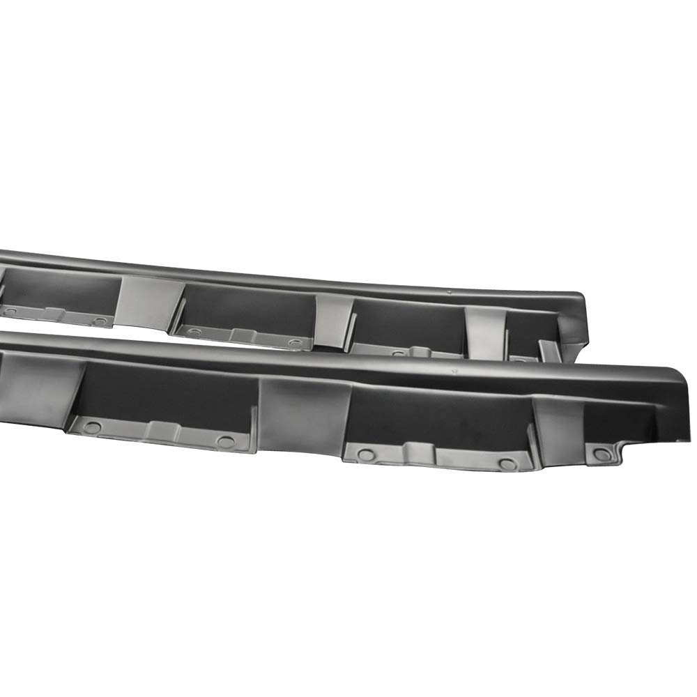 IKON MOTORSPORTS PP Black Side Skirts for 2009-2013 Toyota Corolla - Side Bottom Line Extension - Perfect for Car Customization & Street Style Enhancement