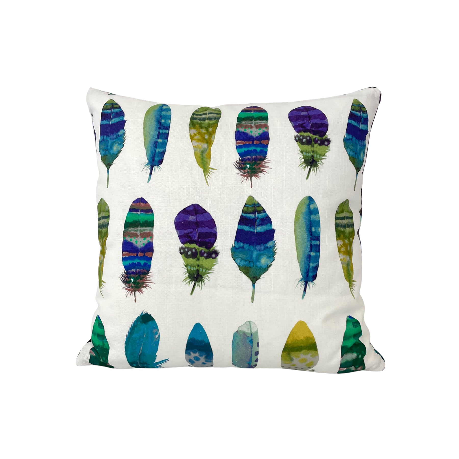 Fantail Spectrum Velvet Back Throw Pillow 17x17 - Soft Decorative Cushion for Sofa, Bed & Home Decor