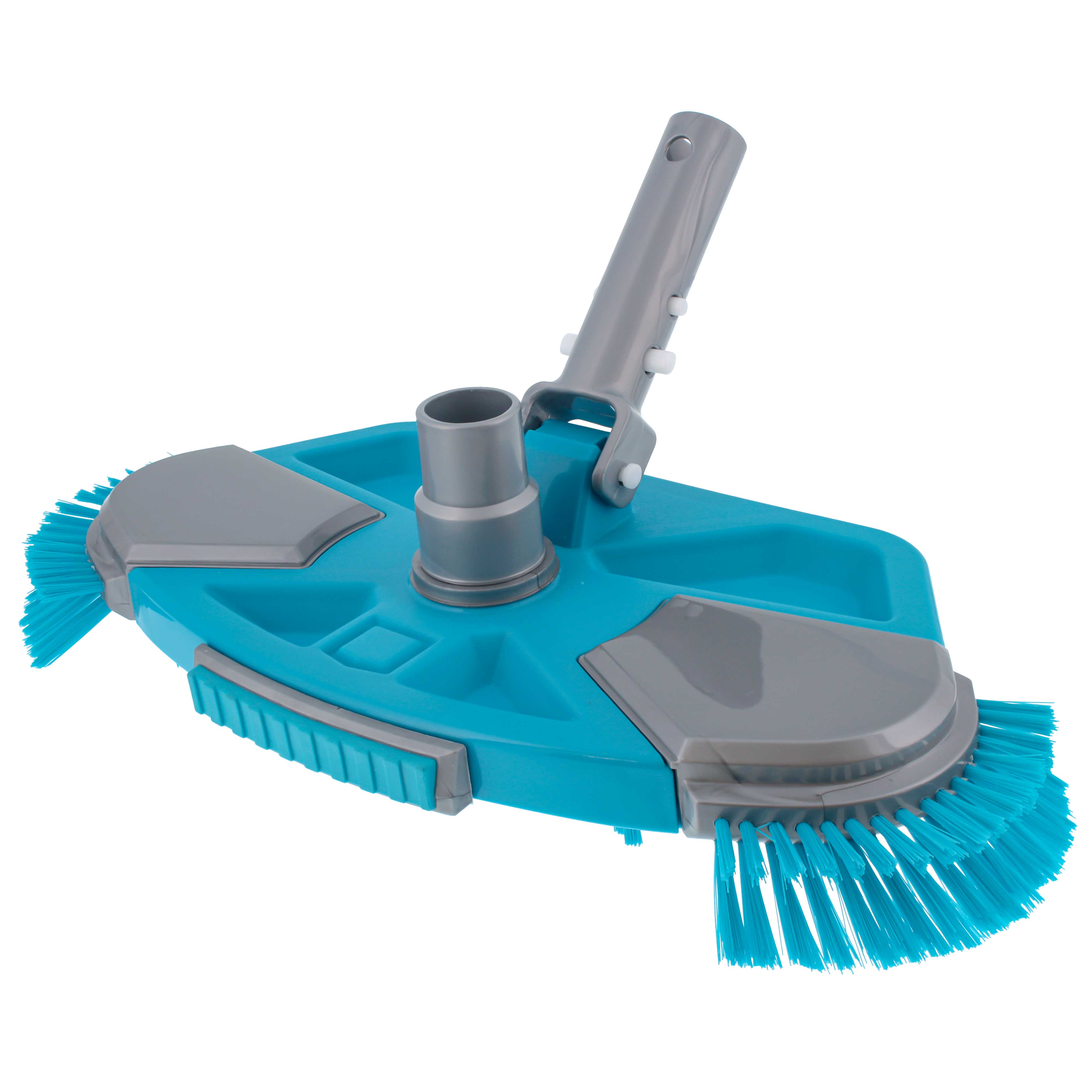Deluxe Weighted Pool Vacuum Head with Side Brushes & Swivel Connection | Compatible with Above Ground & In-Ground Pools | Heavy-Duty Cleaning for Leaves, Debris & Algae | Easy Clip Handle for Quick Setup | Perfect for Residential & Commercial Pool Maintenance