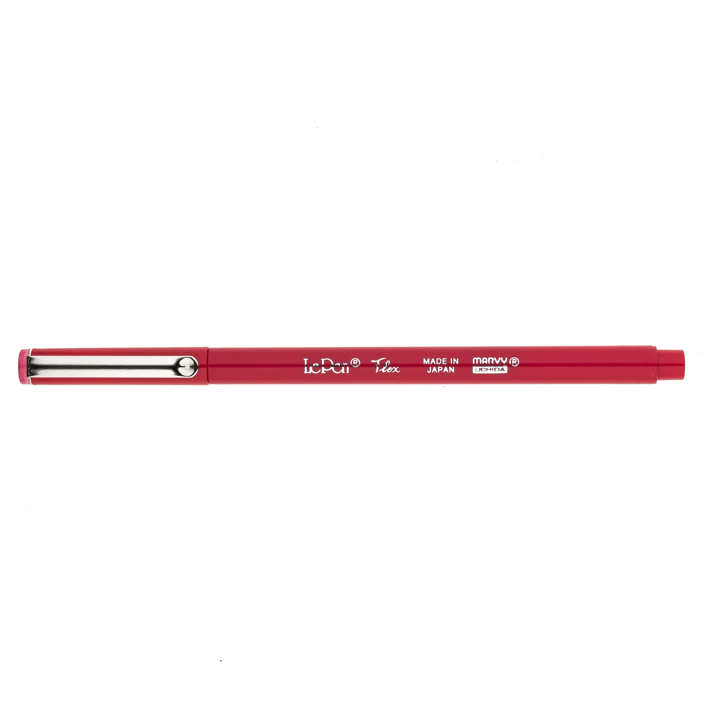 Uchida of America Le Pen Flex Fine Point Marker - Red Ink, Smooth Writing for Journaling, Note Taking & Art Projects