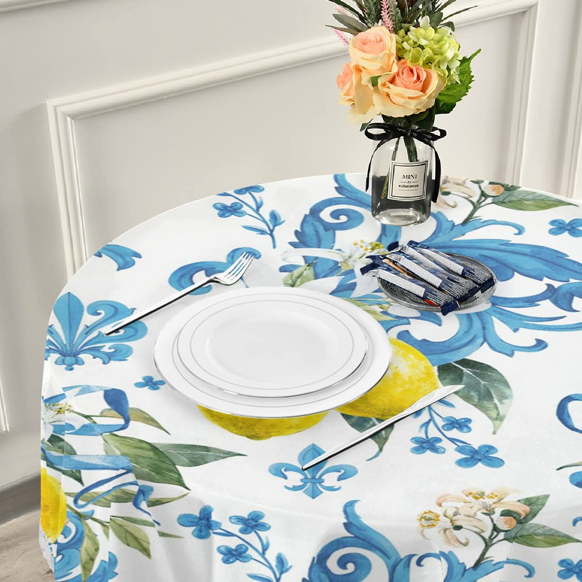 Sicilian Style Round Tablecloth 60