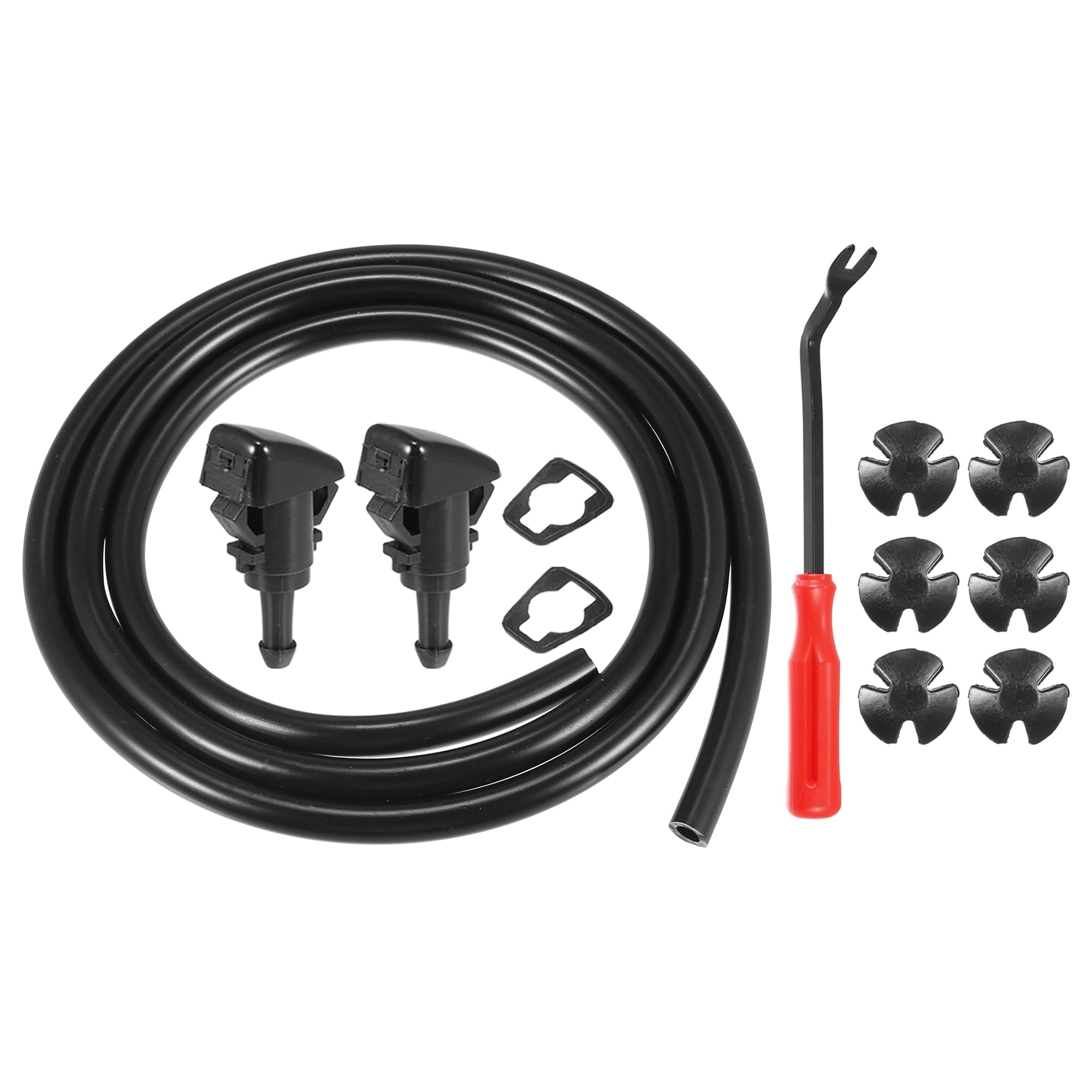 X AUTOHAUX 12-Piece Front Windshield Wiper Washer Nozzle Spray Jet Kit 5113049AA - Compatible with Chrysler 300C (2004-2010), Chrysler 300C Touring (2004-2010), Dodge Charger (2005-2010) - Easy Installation, Improved Windshield Cleaning for Safe Driving in Rain & Snow