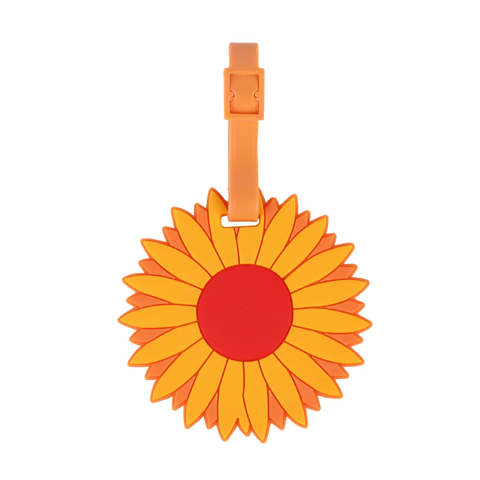 Colorful Silicone Sunflower Luggage Tags for Suitcases - 1 Pack Funny Name ID Card Travel Accessories for Women & Men - Perfect for Airports, Vacations & Cruise Travel