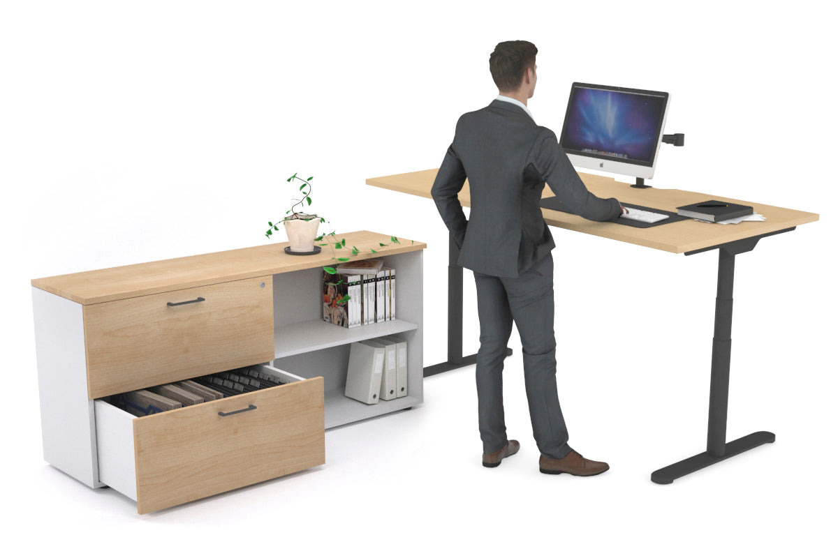 Flexi Premium Height Adjustable Standing Desk - 1800L x 800W Electric Sit Stand Workstation with Cable Management for Home Office & Executive Settings | Ergonomic Workspace Solution for Productivity & Comfort