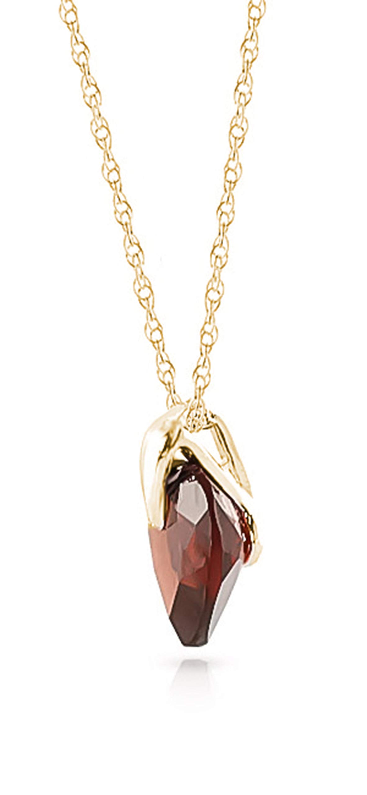 14K Solid Gold Necklace with Natural Garnet - Galaxy Gold GG Elegant Jewelry for Women | Perfect for Gifts, Anniversaries & Special Occasions