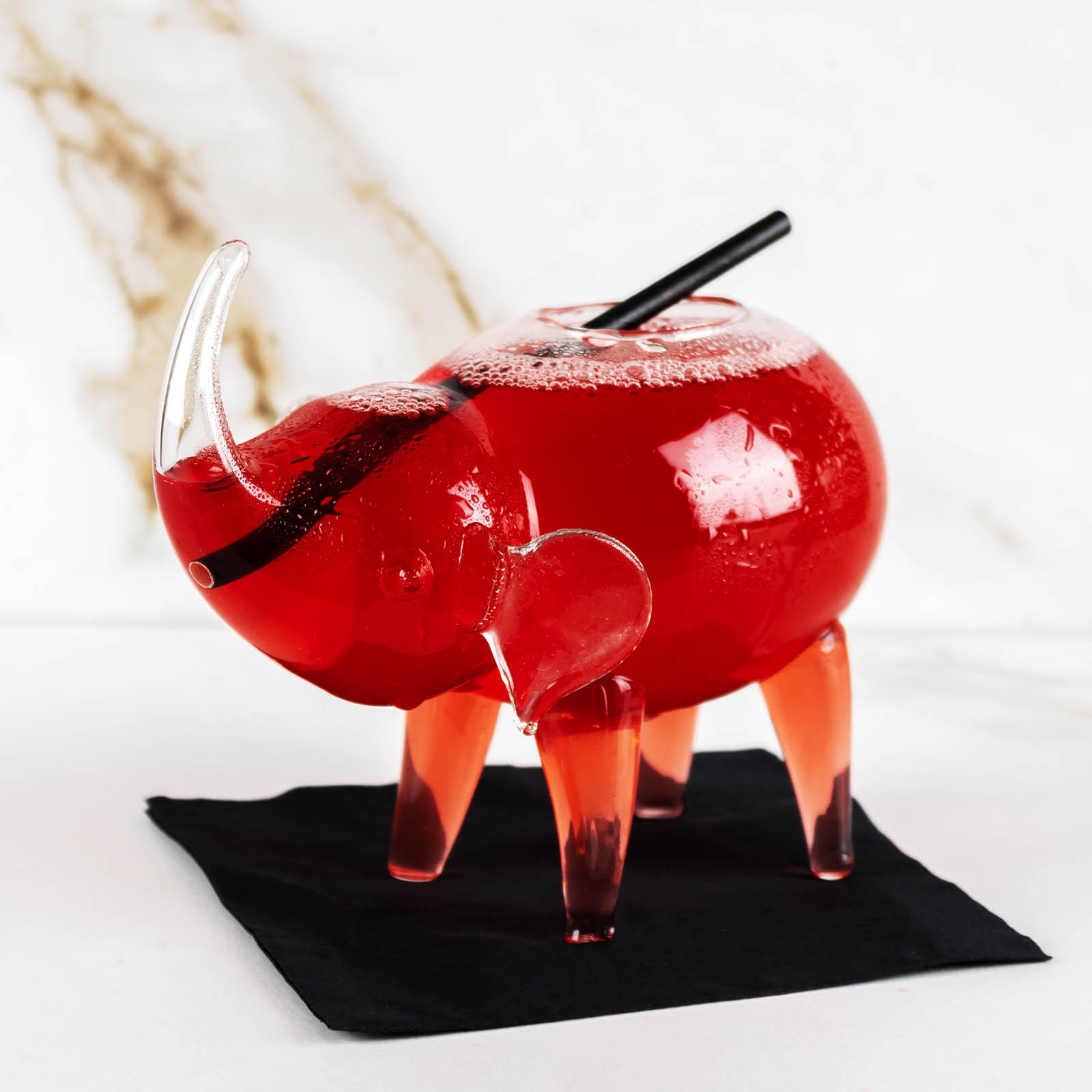 BarConic® 13oz Elephant Design Glass - Durable & Stylish Drinking Glass for Beer, Cocktails, and Iced Coffee - Perfect for Home Bars, Parties, and Gifts