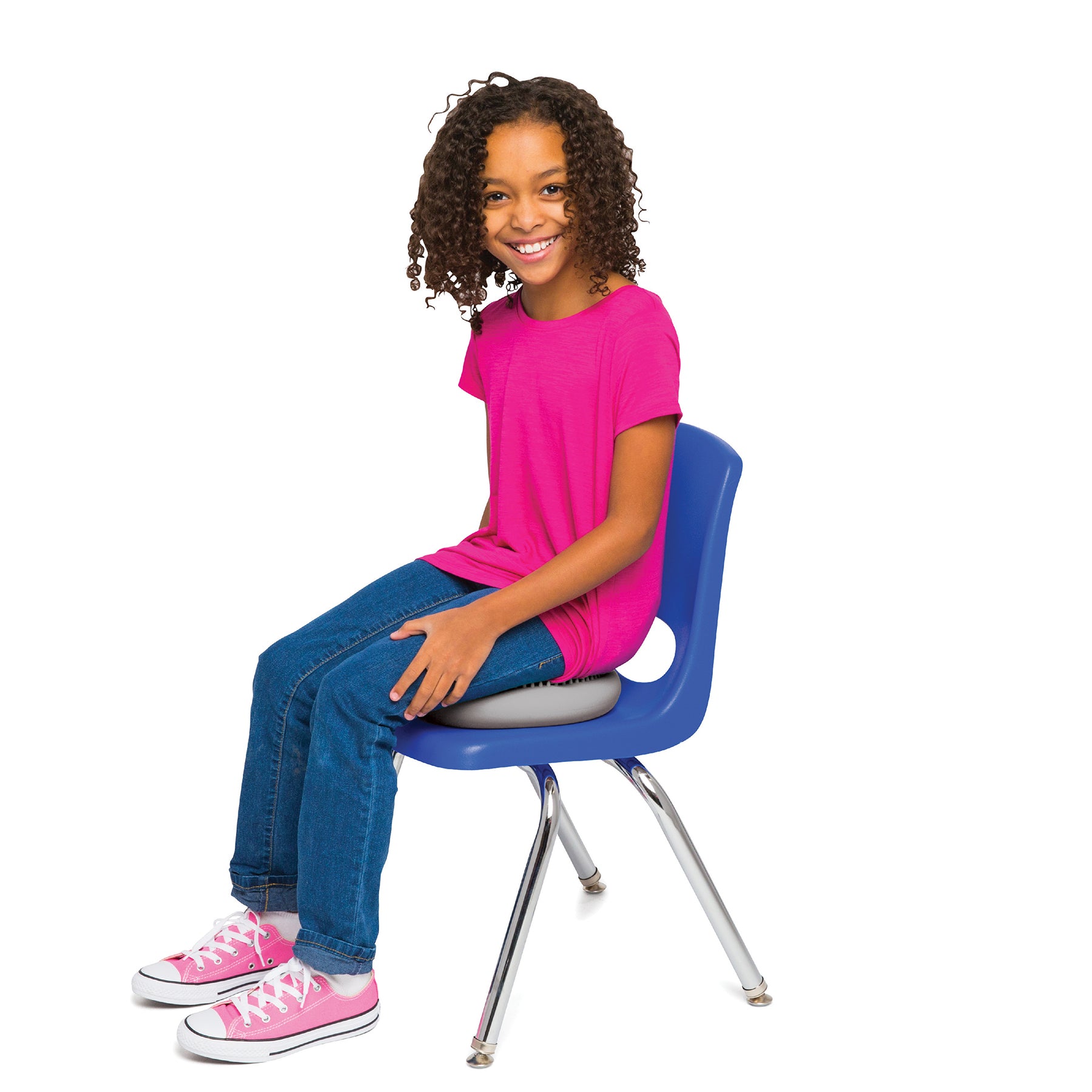 Bouncyband Little Wiggle Sensory Seat Cushion for Kids - Silver | ADHD & Autism Sensory Tool for Classroom, Office & Home Use