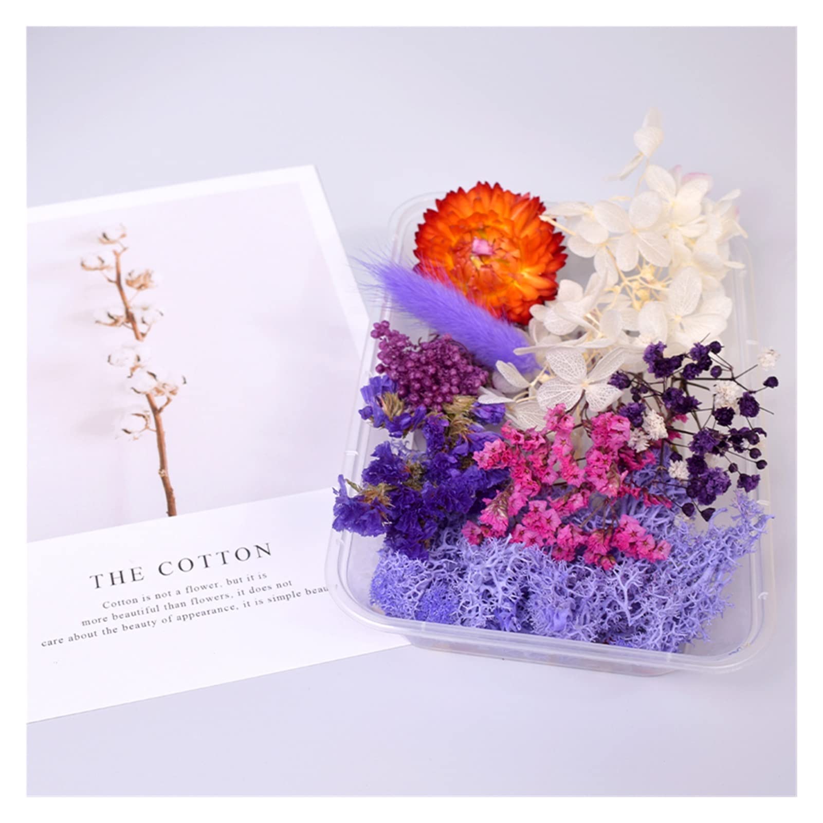 Guangcheng 1 Box Real Dried Flowers for Aromatherapy Candles, Epoxy Resin Jewelry Making, DIY Crafts - Perfect for Necklace Pendants & Home Decor (Color: No. 2)