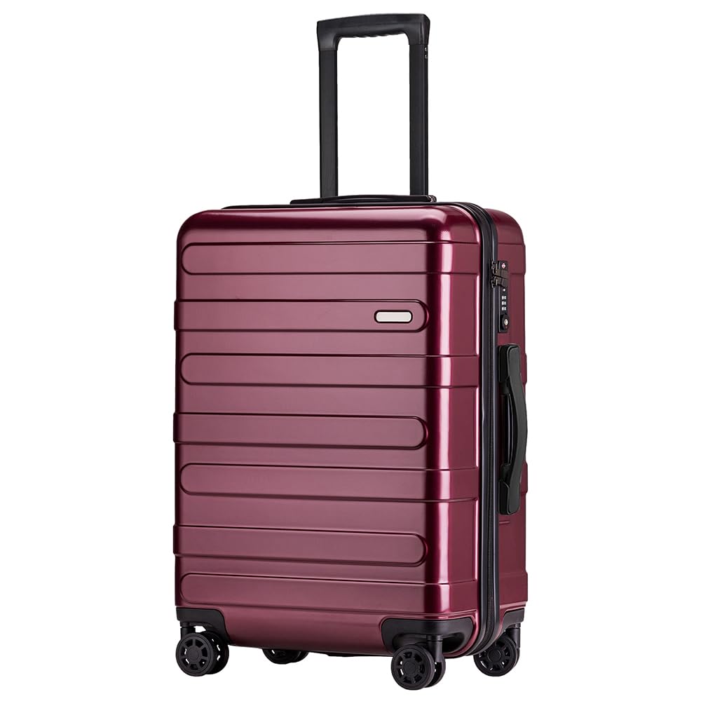 Durable Hardside Carry-On Luggage with 360° Spinner Wheels, TSA Lock & Scratch-Resistant Surface - Expandable 28