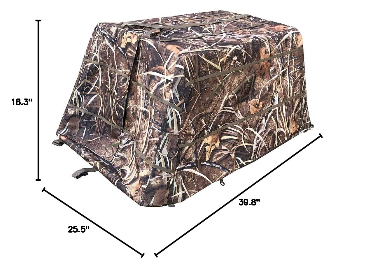 Waterproof Doghouse Ground Blind for Duck Hunting - Portable Camouflage Hunting Shelter for Waterfowl & Turkey - Perfect for Wetlands & Field Hunting