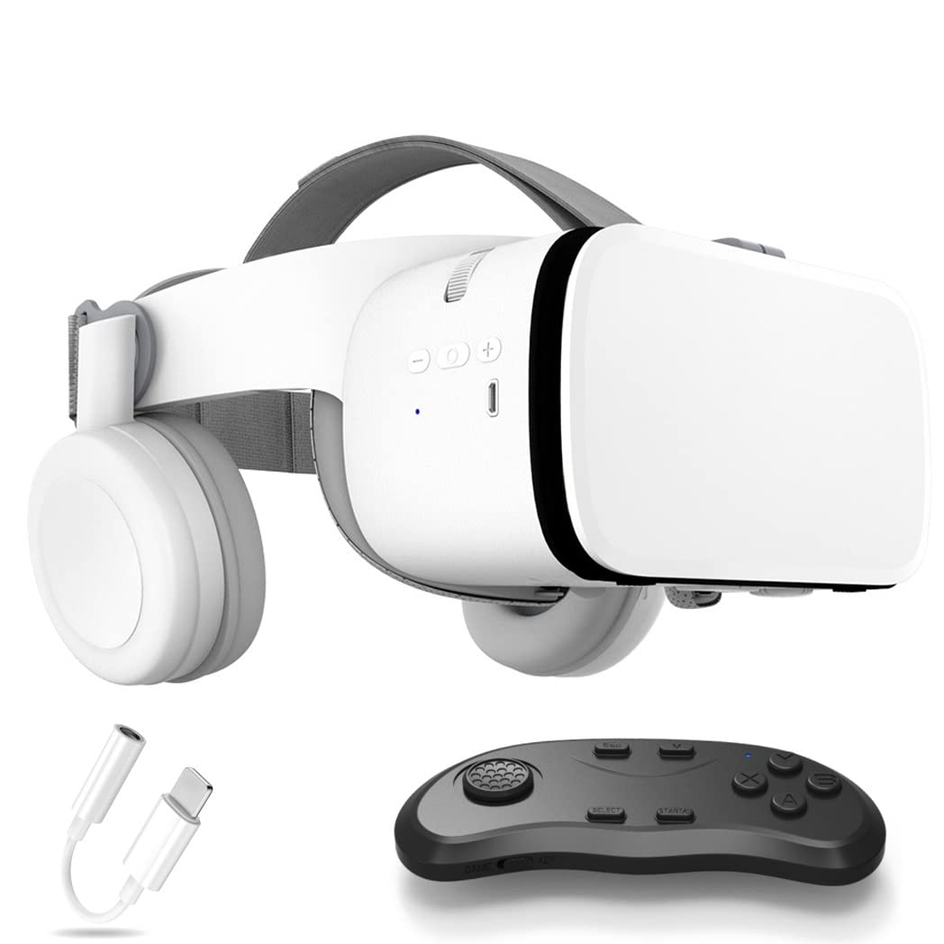 3D VR Headset for iPhone 13 Pro Max/13 Pro/13/12/11 & Samsung Galaxy S21 - Bluetooth Controller Virtual Reality Goggles Compatible with Huawei, Xiaomi Series (Color: Black) - Perfect for Gaming, Movies & Virtual Travel Experiences