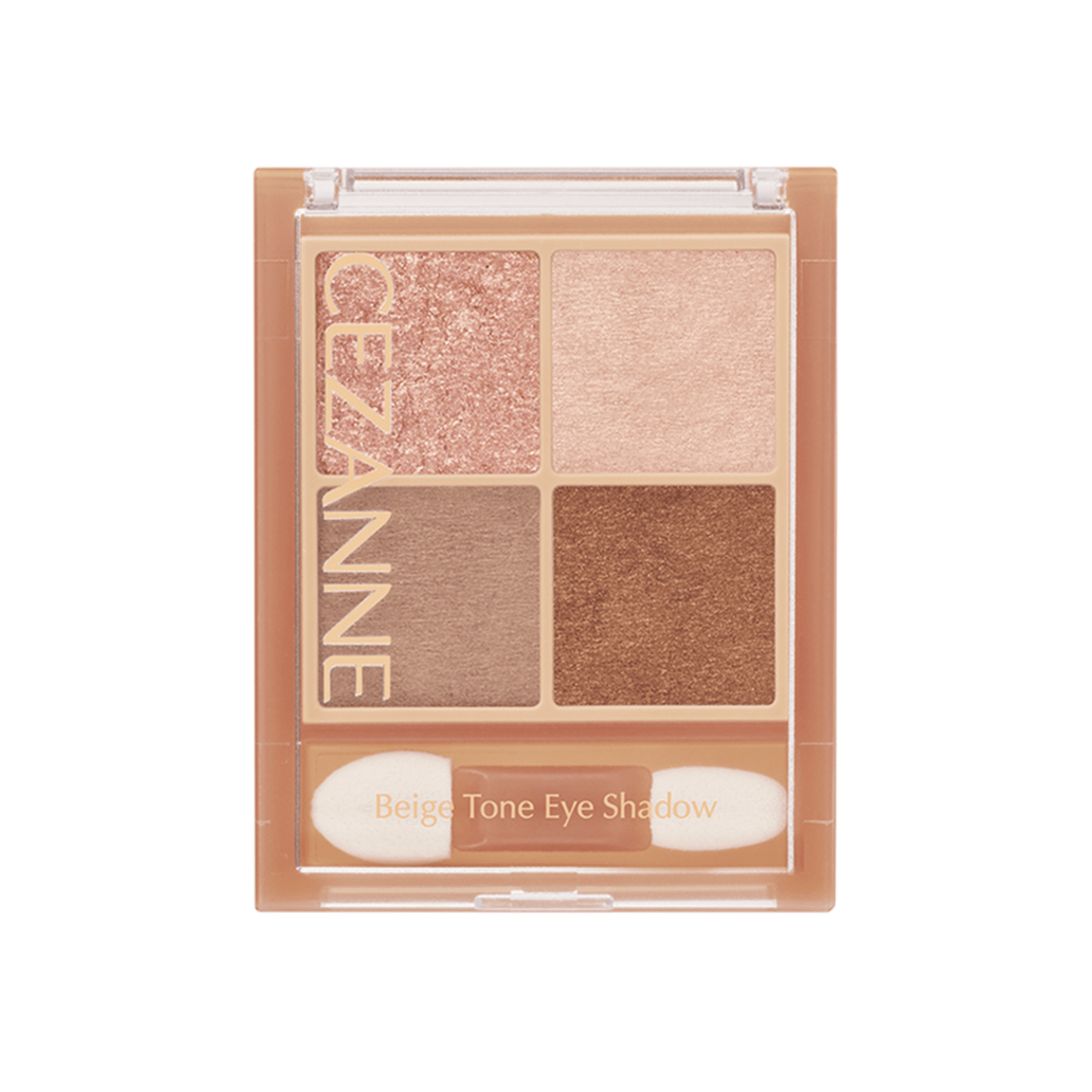 Cezanne Beige Tone Eyeshadow Palette - 4 Color Matte & Shimmer Eyeshadow Set 4.3g for Natural Daytime & Glam Night Out Makeup Looks