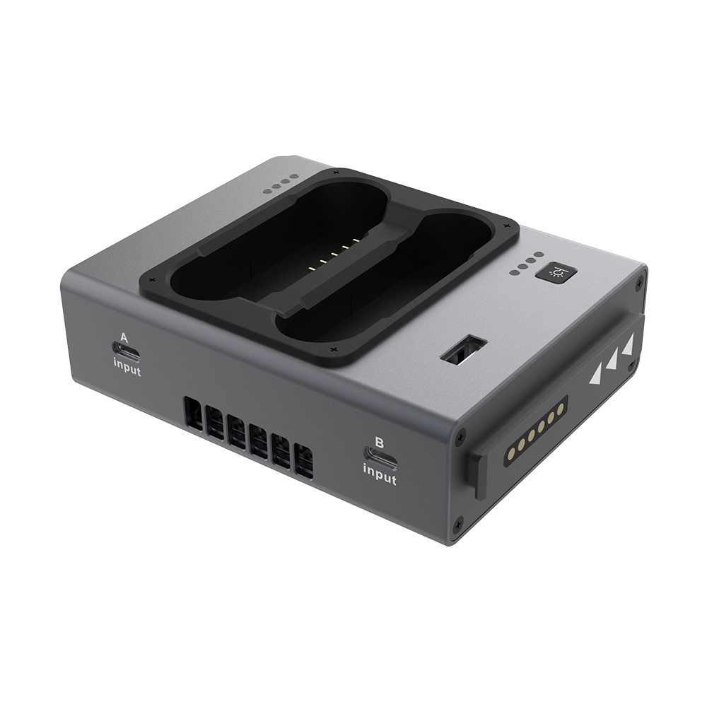 DQC2 2 Bay Smart Battery Charger for AA AAA Rechargeable Batteries - Fast Charging with LCD Display - Perfect for Home, Office, and Travel Use