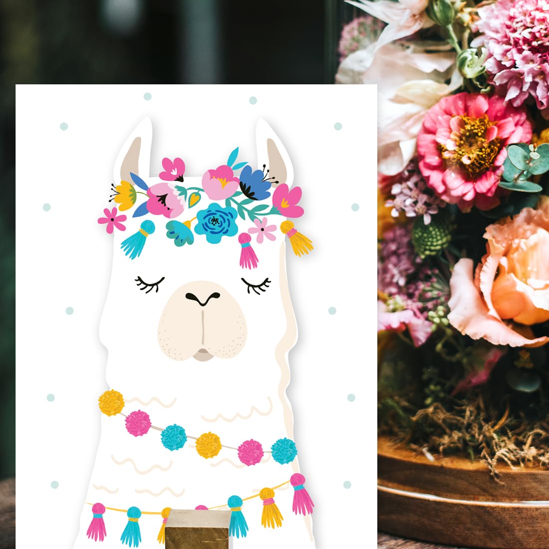 Andaz Press 3-Pack Llama Alpaca Wall Art Posters for Kids Room Decor - 8.5x11 Inch Nursery Prints in Peach, White & Aqua - Cute Animal Graphic Unframed Wall Decor for Baby Girl & Toddler Bedroom, Playroom or Classroom