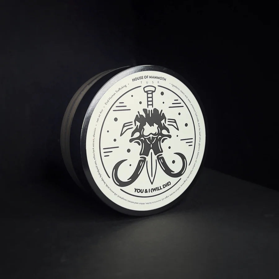 House of Mammoth | You & I (Will Die) Premium Shaving Soap for Men - Luxury Wet Shaving Cream with Natural Ingredients for Sensitive Skin - Perfect for Grooming, Travel & Gift Giving