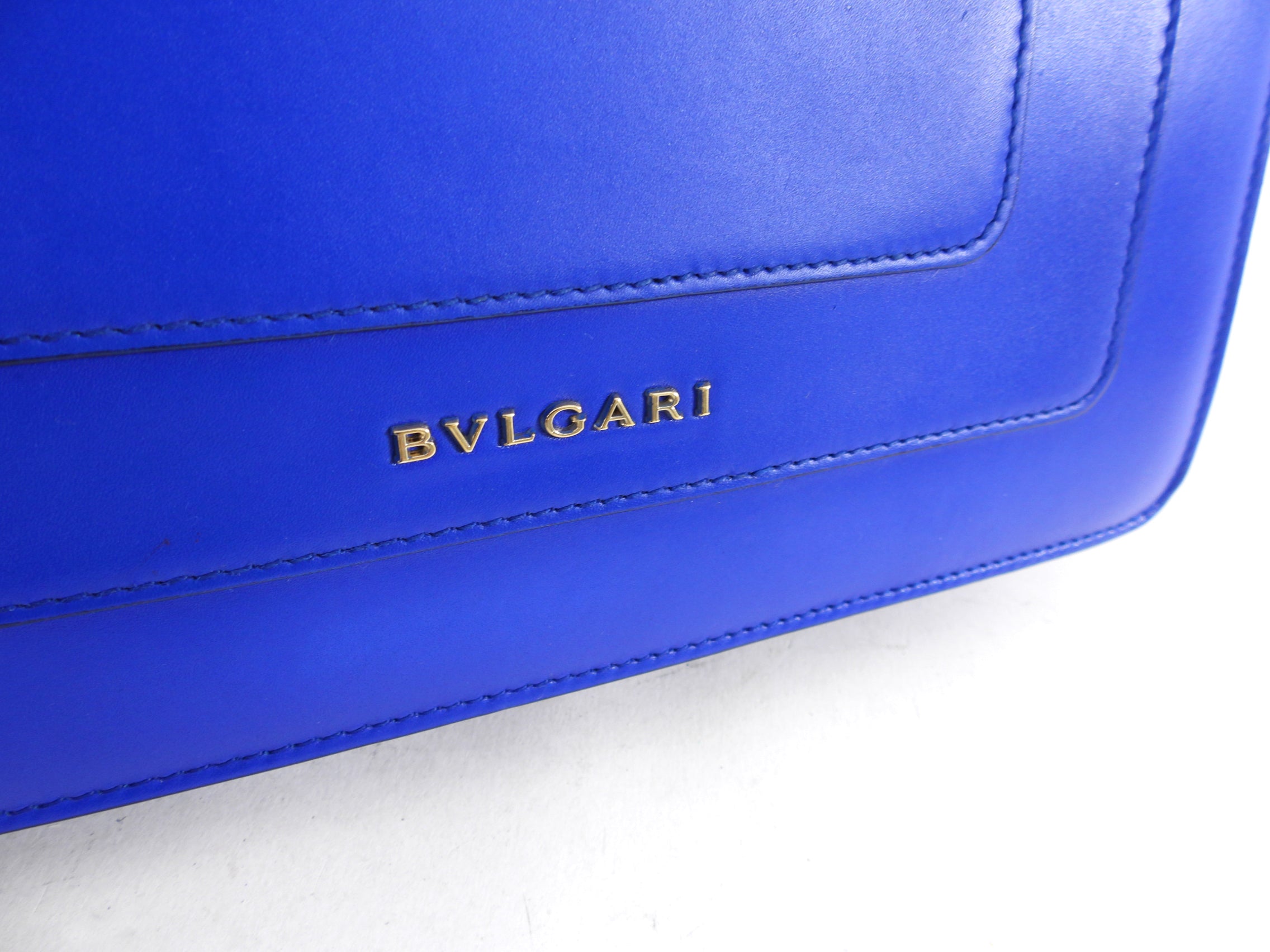 Bvlgari Serpenti Forever Flap Bag in Cobalt Blue Leather - Luxury Designer Handbag for Women, Perfect for Evening Events & Special Occasions