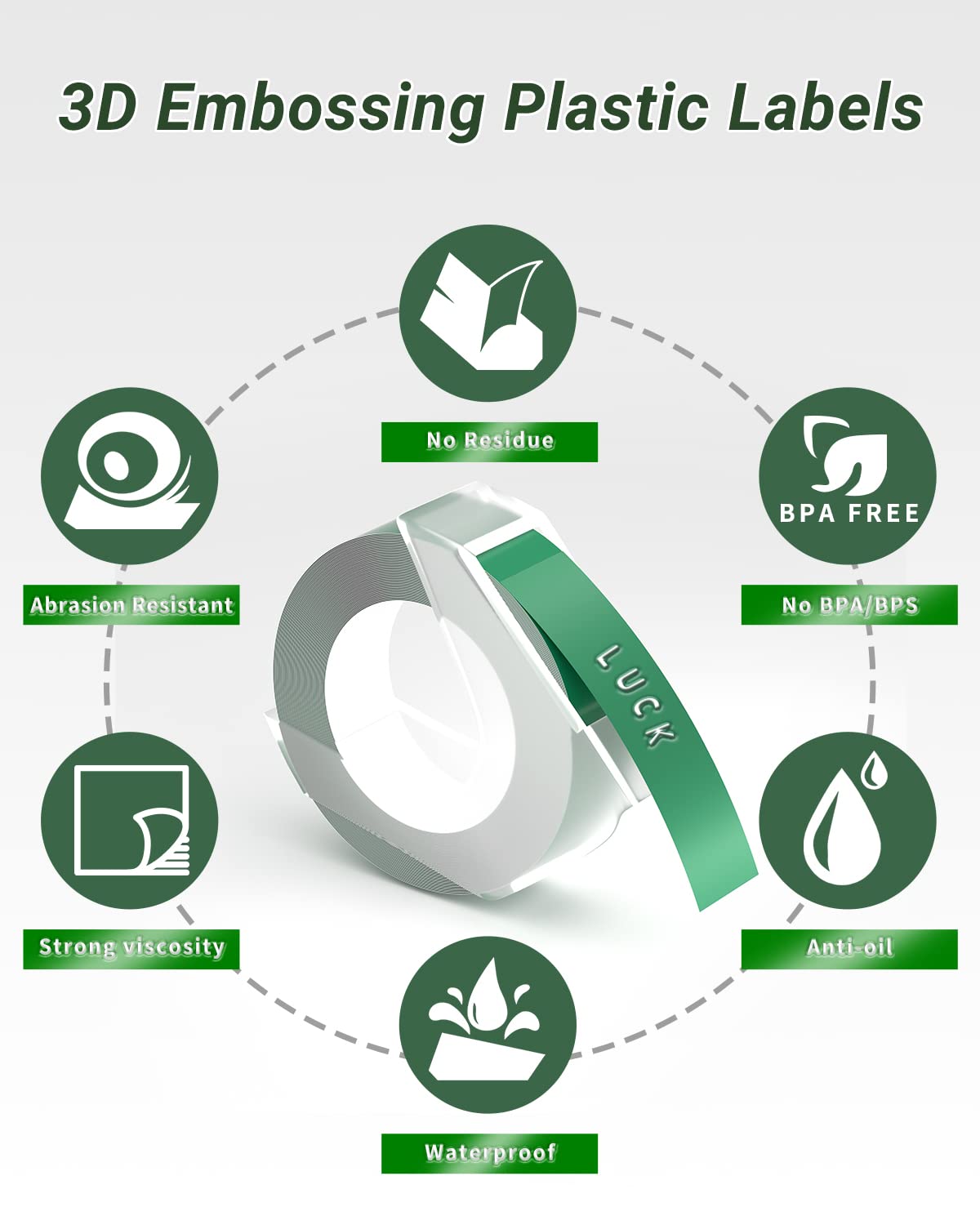 Zodzi Embossing Label Tape 3/8