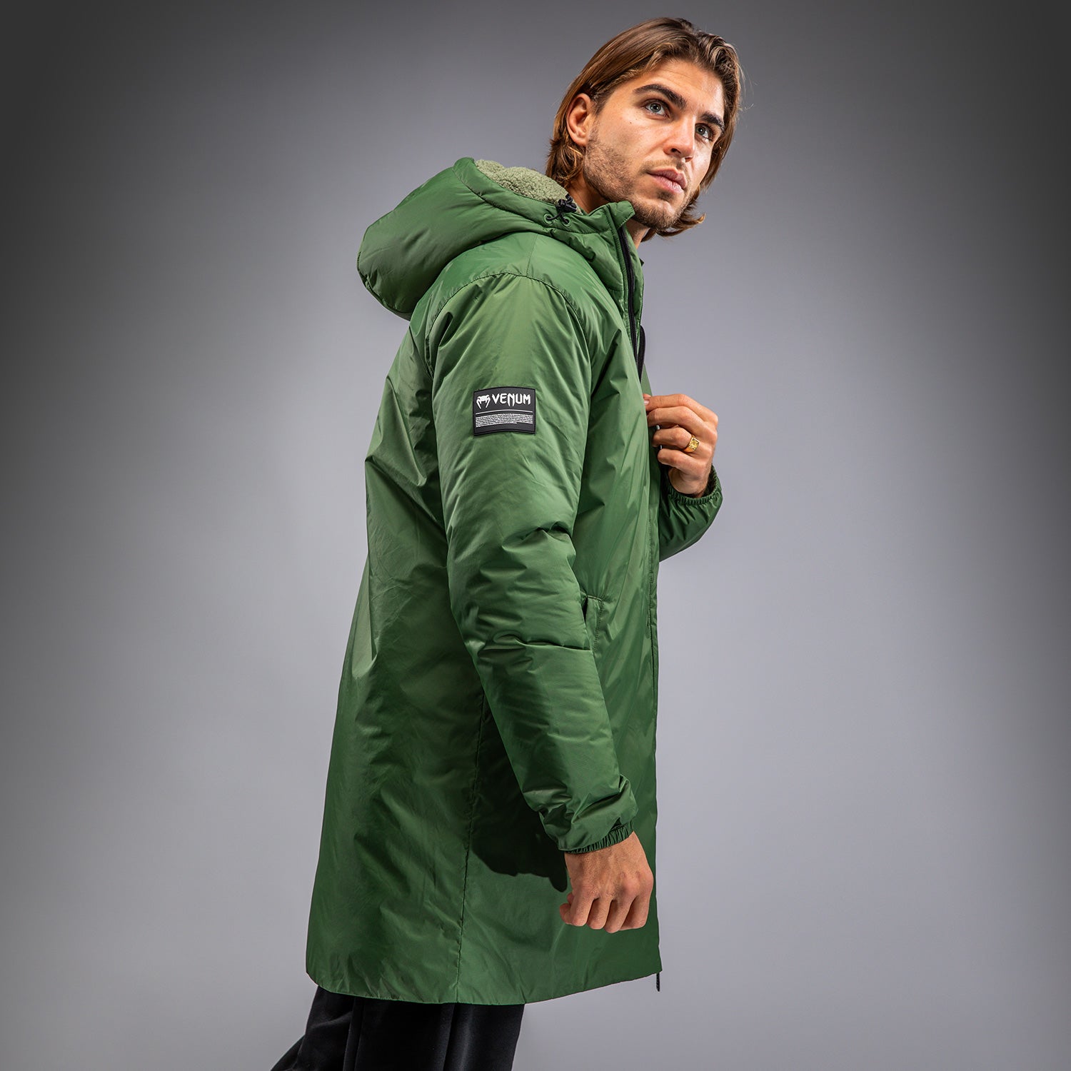 Venum Urban Guard Parka Jacket for Men - Waterproof Winter Coat, Windproof Hooded Jacket in Forest Green - Perfect for Outdoor Activities, Hiking & Casual Wear
