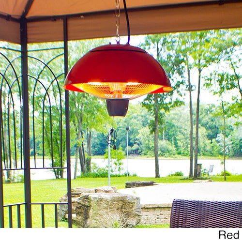 EnerG+ Infrared Electric Outdoor Heater - Hanging, White - Perfect for Patio, Deck, and Backyard Use