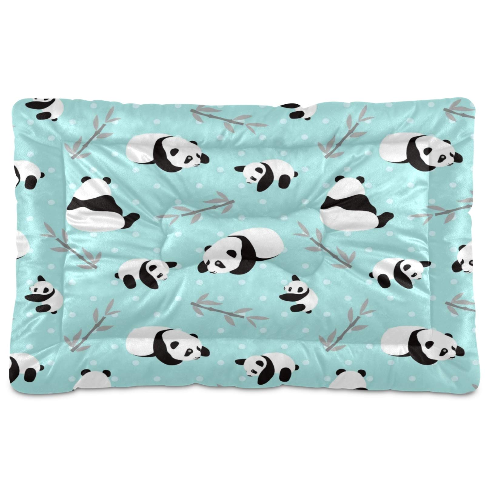 Ultra Soft Panda Dog Bed for Small & Medium Dogs - 24x18in Comfortable Rectangle Pet Bed for Cats & Dogs - Calming Plush Bed for Puppies & Kittens - Perfect for Bedroom, Living Room & Pet Travel