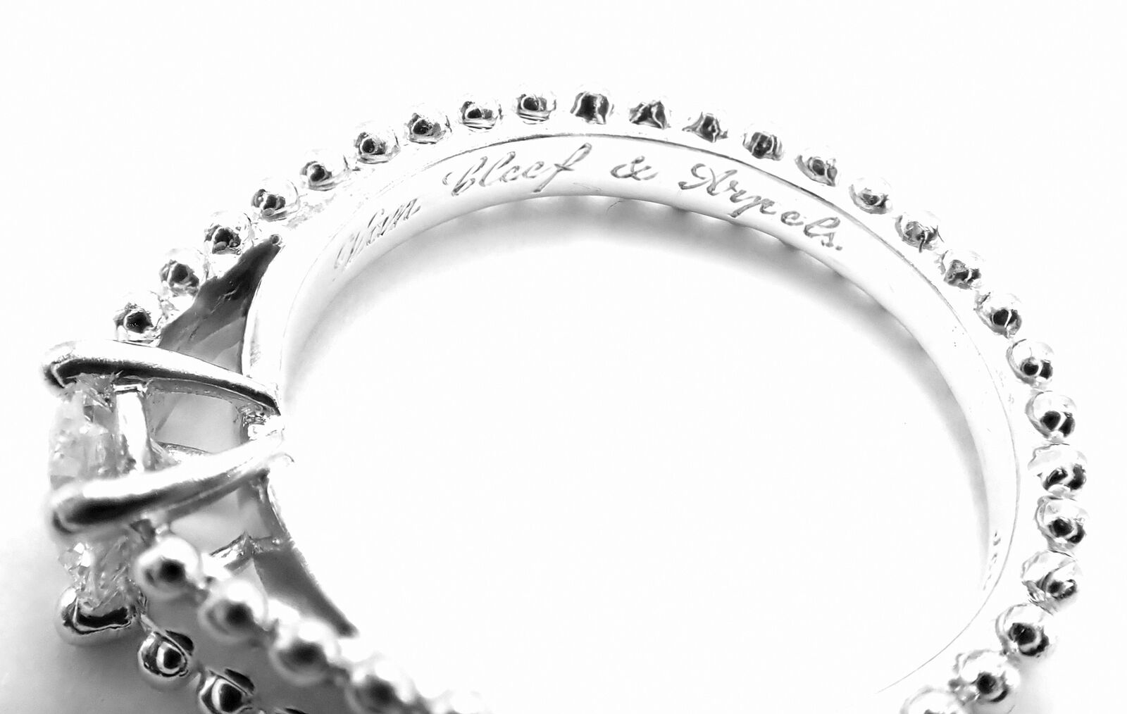 Authentic Van Cleef & Arpels Estelle Platinum .31ct Diamond Solitaire Ring with GIA Certification - Perfect for Engagement, Anniversary & Special Occasions