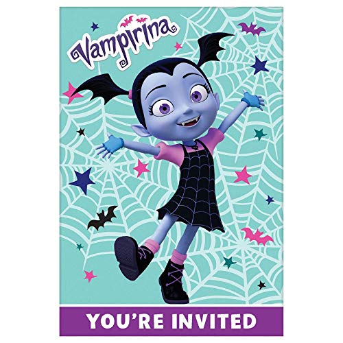 Vampirina Birthday Party Invitations - Set of 16 Spooky Halloween Themed Cards for Kids' Birthday Celebrations & Themed Events