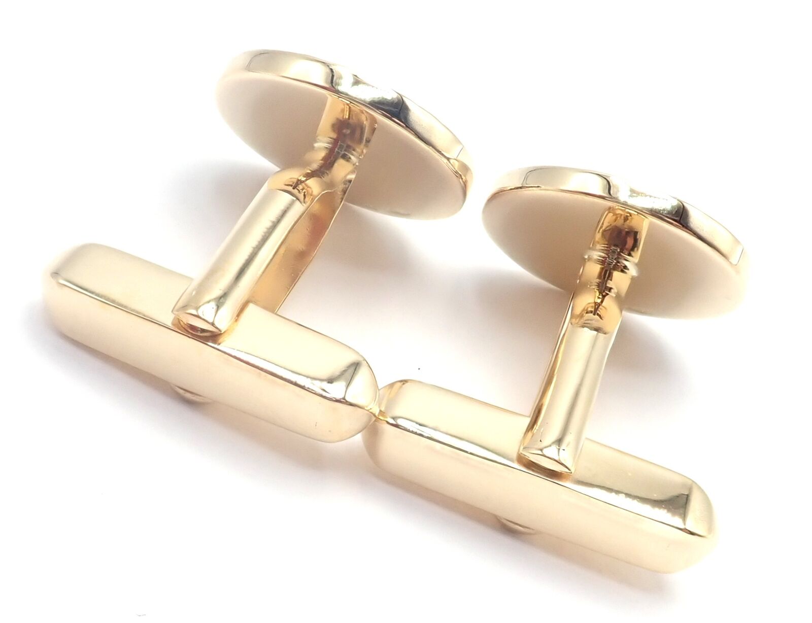 Authentic Bvlgari 18k Yellow Gold Lapis Lazuli Cufflinks for Men - Luxury Italian Designer Jewelry Gift for Weddings & Formal Events