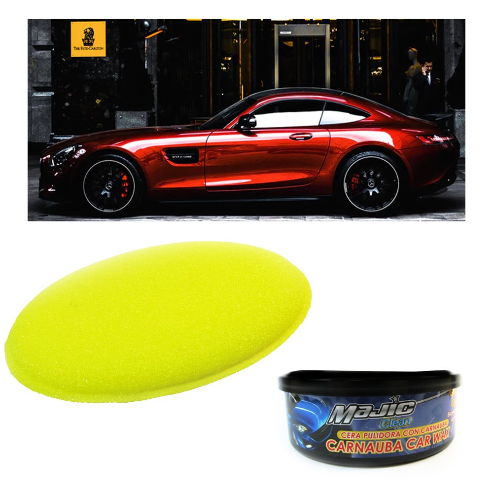 Premium Carnauba Car Wax Paste - Long-Lasting Shine & Scratch Protection for Auto Detailing | Car Polish & Scratch Remover with Polishing Sponge | Perfect for Show Cars, Daily Drivers & Vehicle Protection