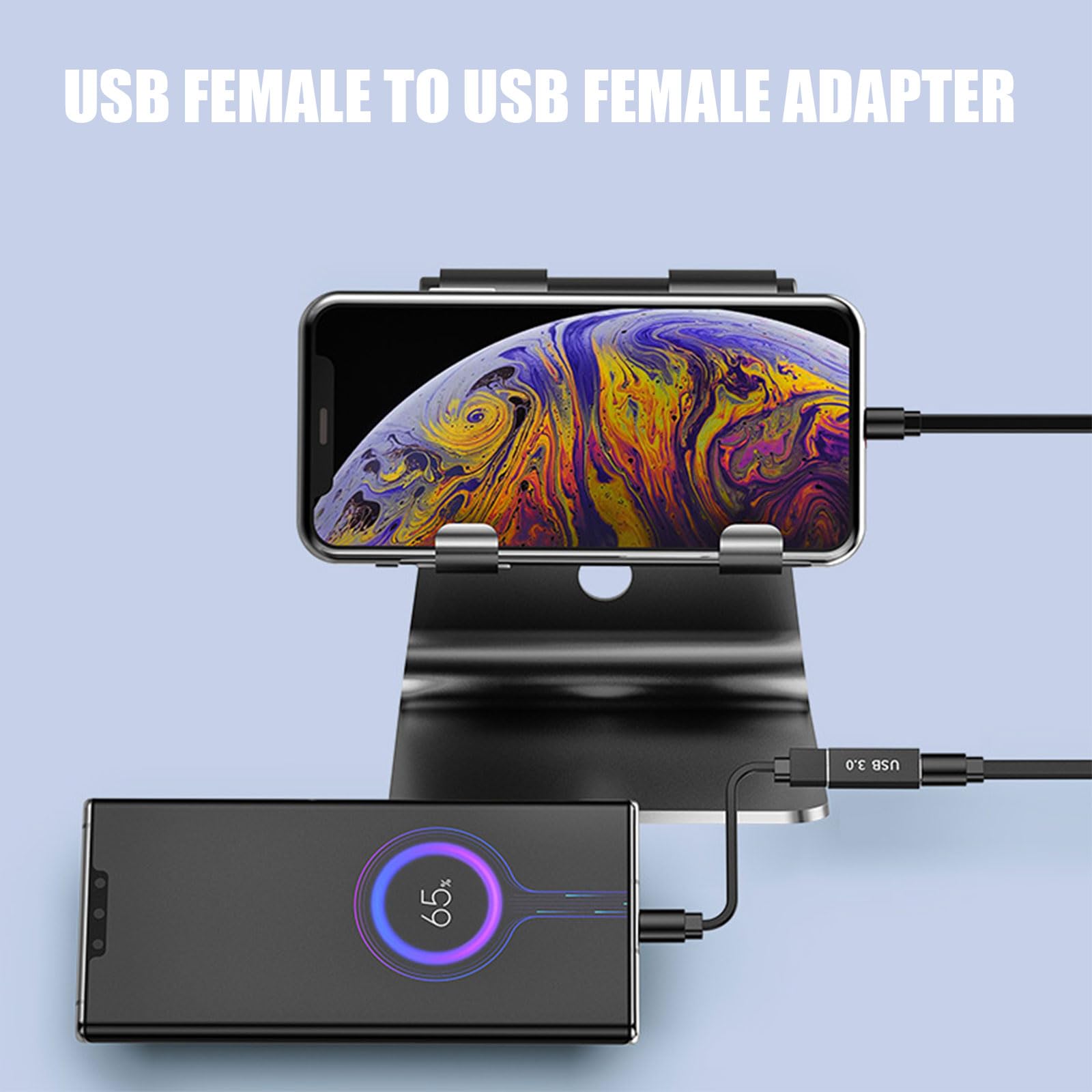 4-Pack USB Female to Female Adapter - Connect Two USB Male Devices | Compatible with MacBook Pro/Air, iPad Pro, Google Pixel & More | Perfect for Data Transfer, Charging & Device Extension