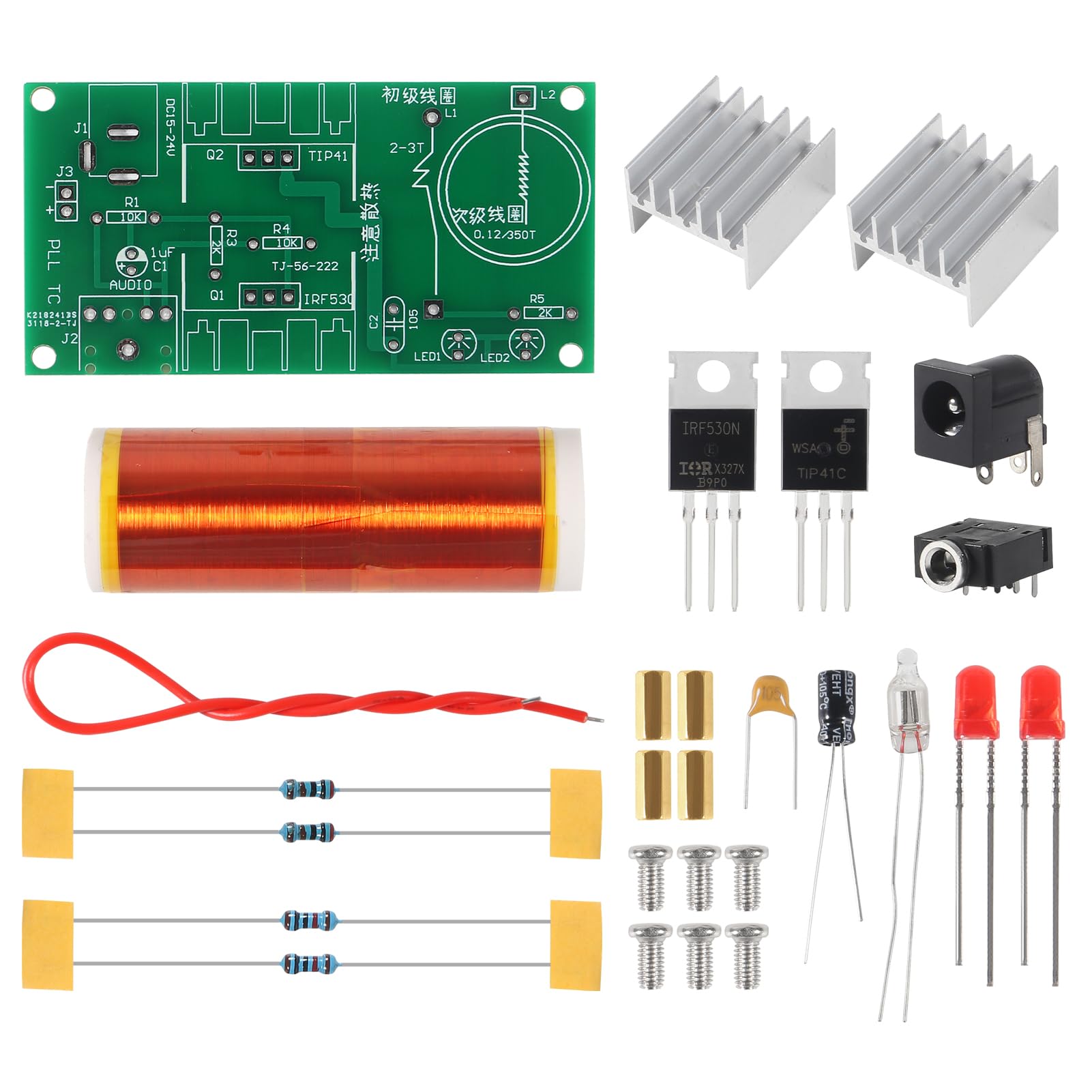 DIY Tesla Coil Kit - Mini Music Tesla Coil Electronic Learning Set for Science Experiments & STEM Projects - Perfect for Home Schooling, Physics Demonstrations & Science Fair Projects