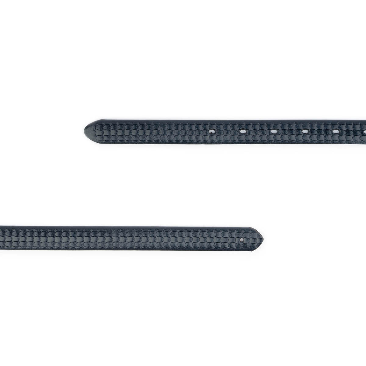 Montblanc Women's Replacement Belt Strap - Thin Dark Blue Embossed Leather with Buckle | Perfect for Fashion Accessories & Formal Wear