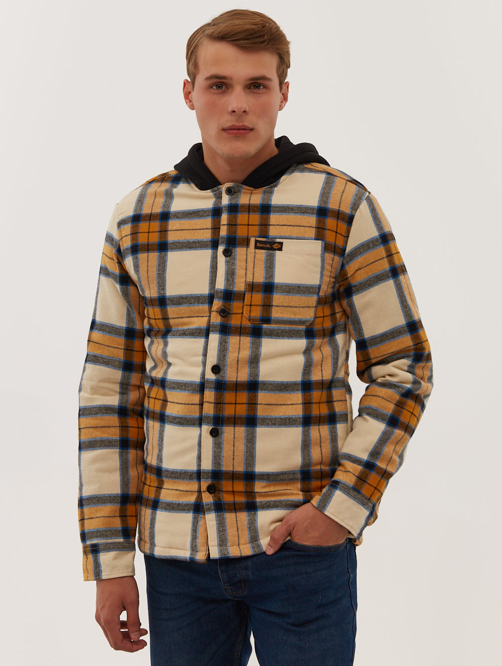 Sinatra Hooded Flannel Check Shirt for Men - Soft Plaid Long Sleeve Shirt with Hood - Perfect for Outdoor Camping, Hiking & Casual Wear