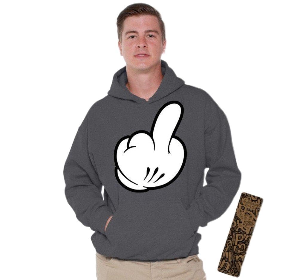 Awkwardstyles Poke Cartoon Finger Hoodie - Funny Vulgar Hooded Sweatshirt with Bookmark Gift | Perfect for Anime Fans, Cosplay & Casual Streetwear