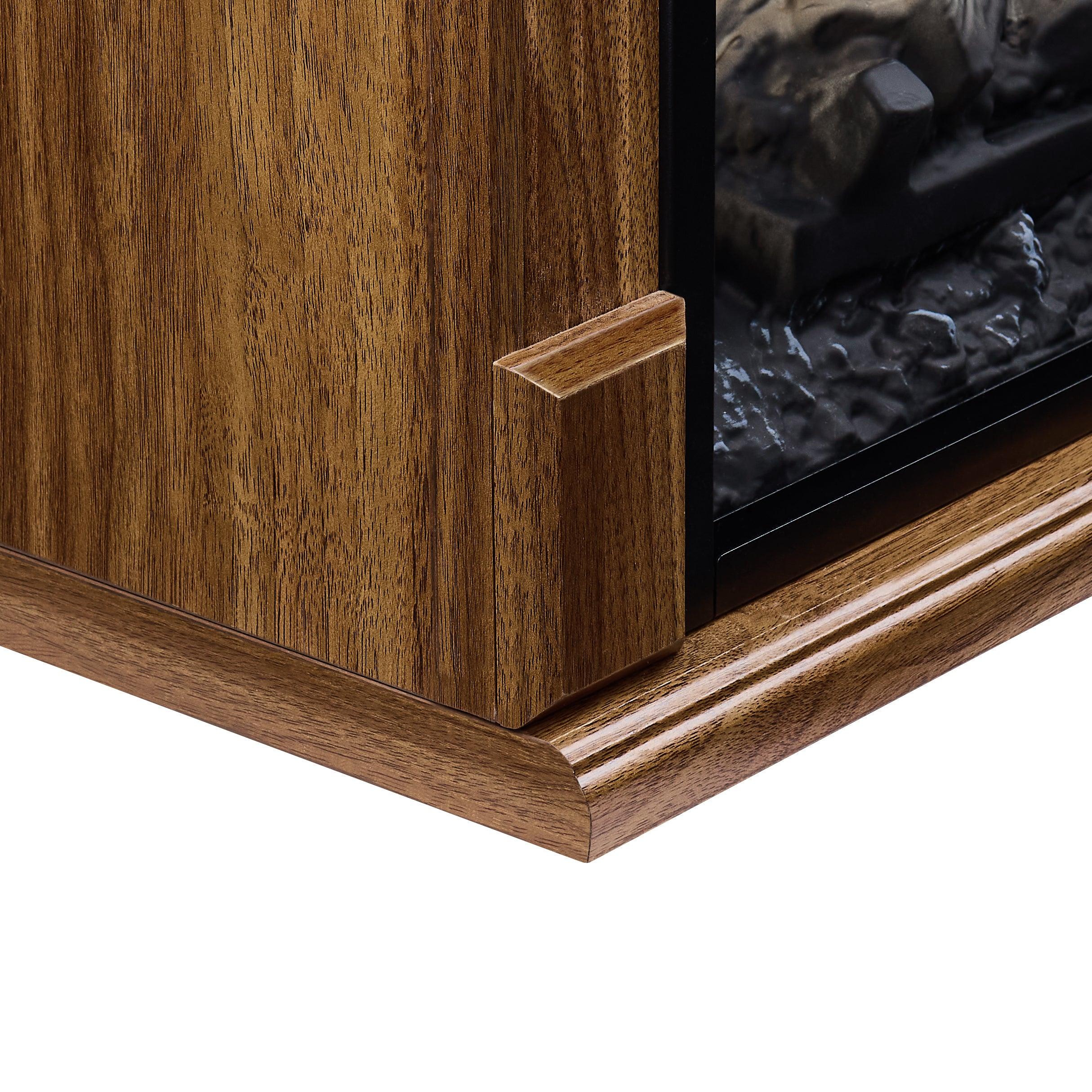 28 Inch TV Stand with Electric Fireplace - Modern Entertainment Center for Living Room, Bedroom & Home Theater - Perfect for Relaxing & Warmth