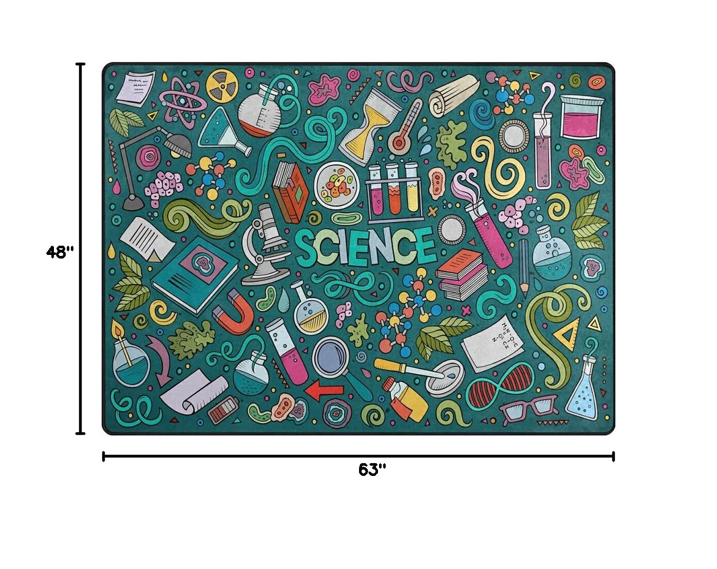 ALAZA Science Chemistry Themed Area Rug 5'3