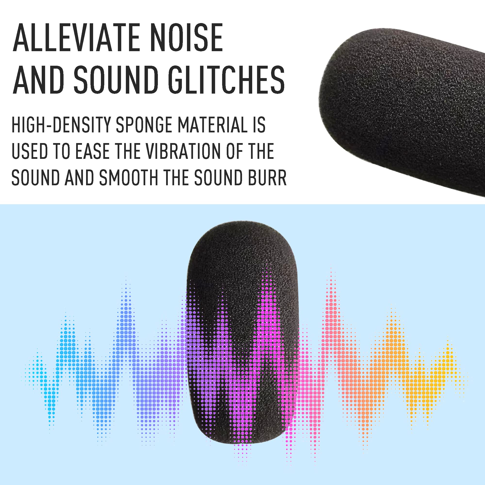 10-Pack Mini Foam Windscreens for Microphones - High-Density Lavalier Mic Covers for Noise Reduction - Perfect for Podcasting, Streaming, and Voice Recording