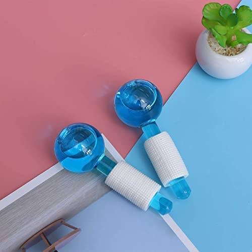 Mirariya Ice Roller for Face & Neck Massage - 2 Pack Cooling Facial Globes to Reduce Puffiness, Dark Circles & Anti-Aging - Perfect for Morning Skincare Routine & Post-Workout Recovery
