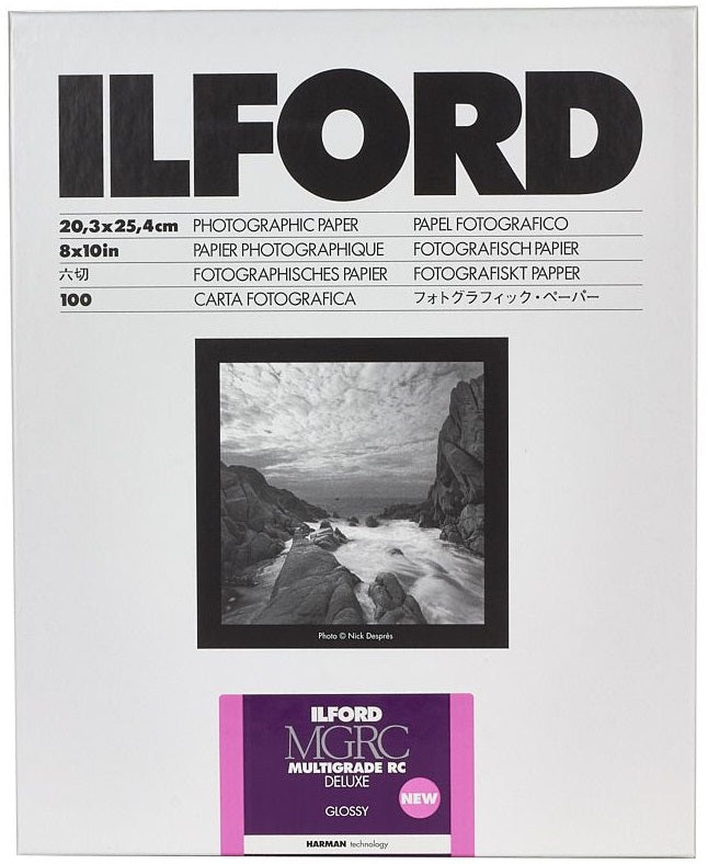 Ilford 1179848 5x7 RC Deluxe Glossy Photo Paper - 100 Sheets for Professional Photography, Darkroom Printing & Art Projects