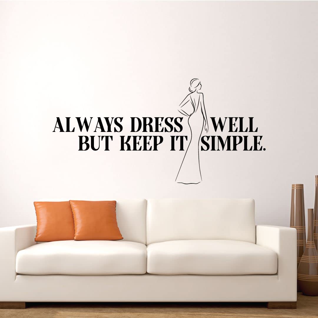 Closet Quotes Vinyl Wall Art Decal - 24x40 Inch Inspirational Woman Silhouette Sticker for Dressing Room, Wardrobe & Home Decor | Perfect for Bedroom, Walk-in Closet & Vanity Area